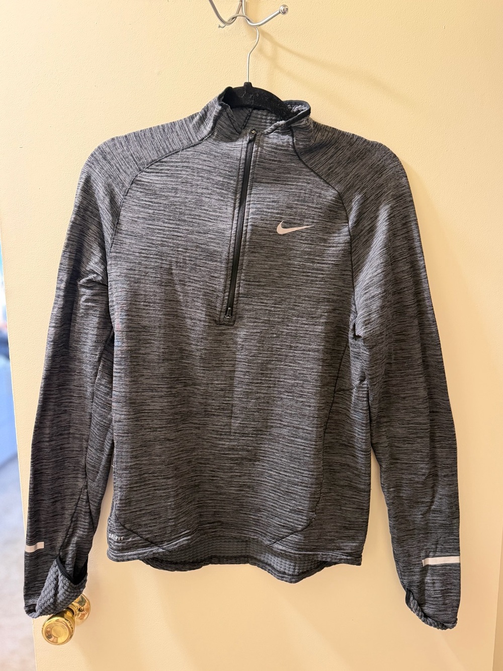 Nike Gray Heathered Full-Zip Dri-FIT Jacket
